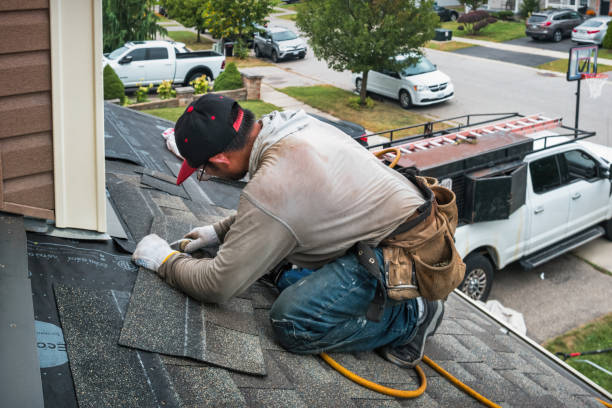 Professional Flat Roof Repair technician working in Old Station, CA